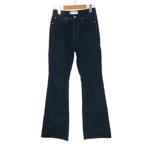Denim Forum The Marianne  High Rise Flare Navy Blue Corduroy Pants Size 27
